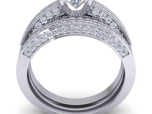 couple wedding diamond set 3D Model