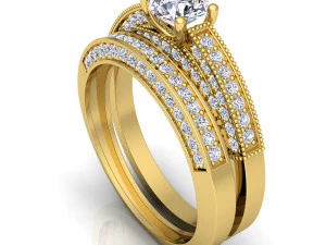 couple wedding diamond set 3D Model
