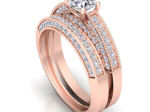 couple wedding diamond set 3D Model
