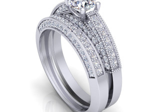couple wedding diamond set Modèle 3D