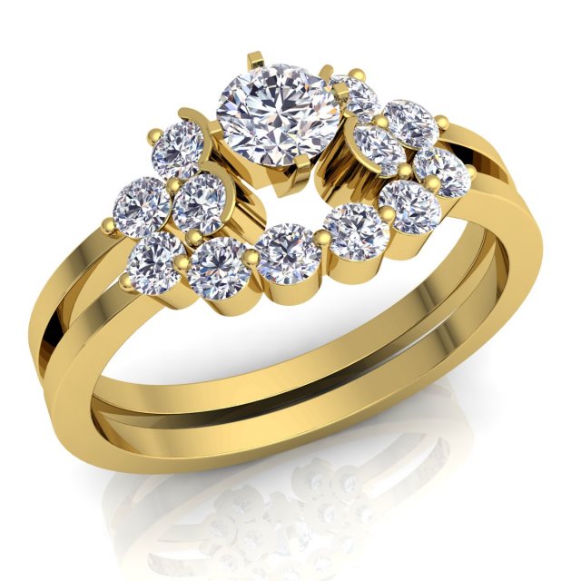 vintage wedding couple diamond set 3D Model .c4d .max .obj .3ds .fbx .stl .blend 