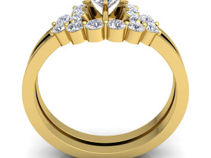 vintage wedding couple diamond set 3D Model