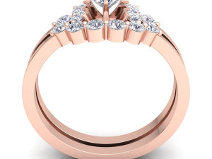vintage wedding couple diamond set 3D Model