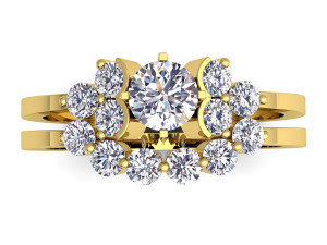 vintage wedding couple diamond set 3D Model