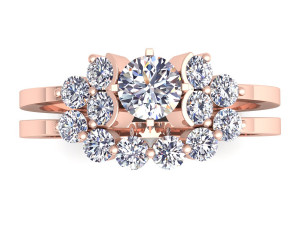 vintage wedding couple diamond set 3D Model