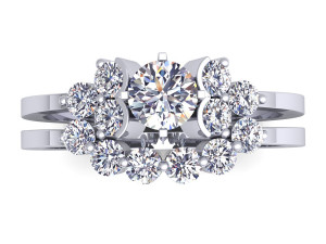 vintage wedding couple diamond set 3D Model