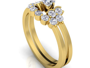 vintage wedding couple diamond set 3D Model