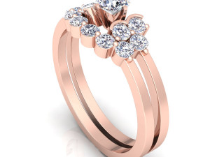 vintage wedding couple diamond set 3D Model