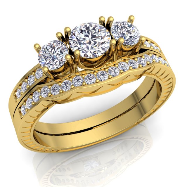 wedding diamond set ring 3Dモデル .c4d .max .obj .3ds .fbx .stl .blend 