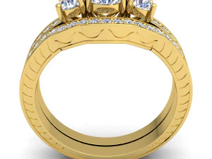 wedding diamond set ring 3D Model