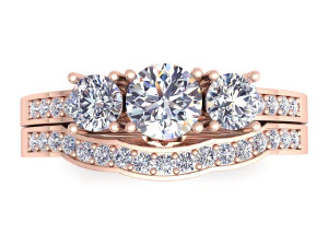 wedding diamond set ring 3D Model