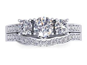 wedding diamond set ring 3D Model