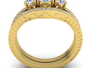 wedding set ring 3D 모델