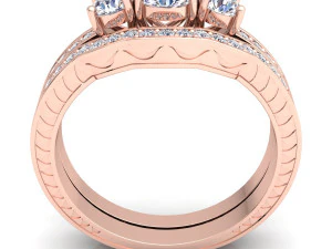 wedding set ring 3D Model