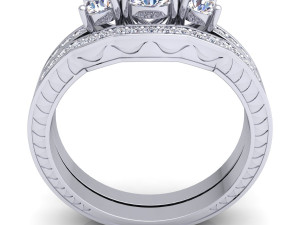 wedding set ring 3D 모델