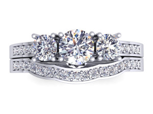 wedding set ring 3D 모델