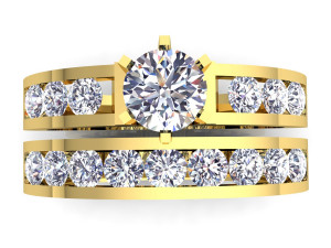 fancy wedding set ring 3D-Modell