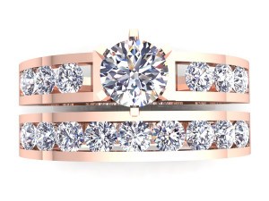 fancy wedding set ring 3D-Modell