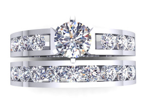 fancy wedding set ring 3D-Modell