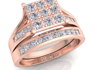 fancy woman wedding set 3D Model