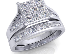 fancy woman wedding set 3D Model