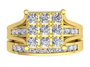 fancy woman wedding set 3D Model