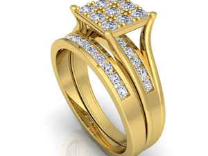 fancy woman wedding set 3D Model