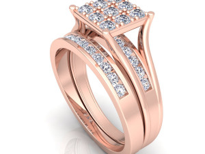 fancy woman wedding set 3D Model