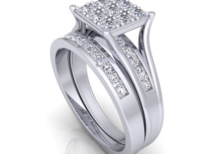 fancy woman wedding set 3D Model