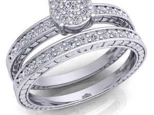 결혼식 멋진 다이아몬드 반지 3D 모델