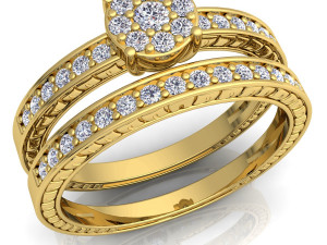 wedding fancy diamond ring Modelo 3D