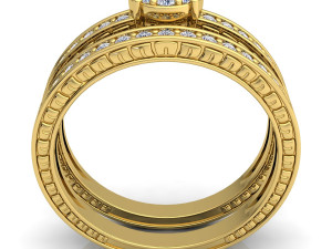wedding fancy diamond ring Modelo 3D