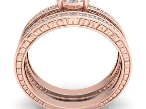 wedding fancy diamond ring 3D Model