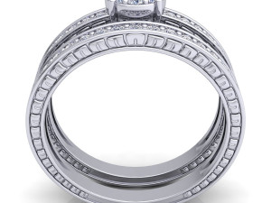 wedding fancy diamond ring Modelo 3D