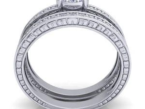 wedding fancy diamond ring 3D Model