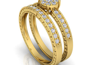 wedding fancy diamond ring Modelo 3D