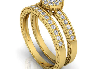 wedding fancy diamond ring 3D Model