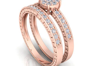 wedding fancy diamond ring 3D Model