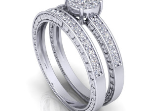 wedding fancy diamond ring Modelo 3D