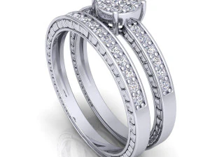 wedding fancy diamond ring 3D Model