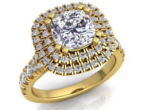 luxury diamond ring 3D Model
