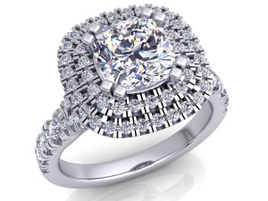luxury diamond ring Model 3D