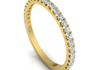 half eternity diamond ring 3D Модель