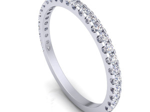 half eternity diamond ring 3D Модель