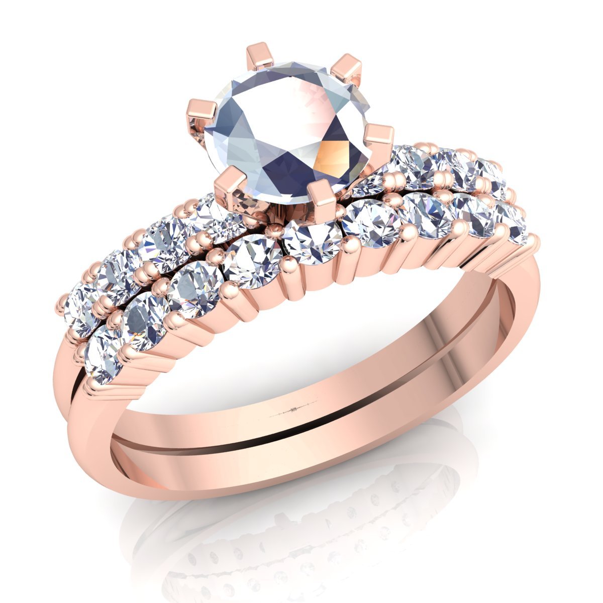 Couple Wedding Set Diamond Ring 3d Model In Jewellery 3dexport