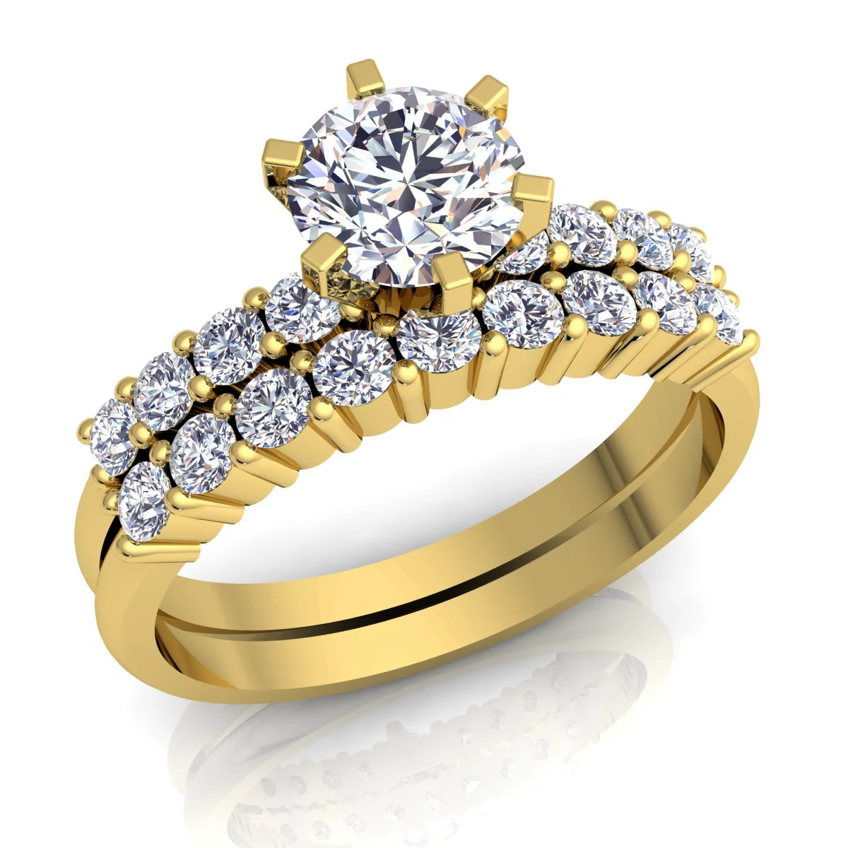 fancy wedding set ring 3D Model .c4d .max .obj .3ds .fbx .stl .blend