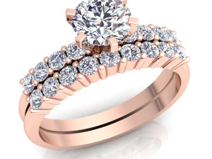 fancy wedding set ring 3D Model