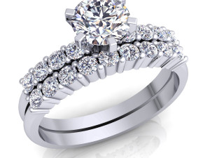 fancy wedding set ring 3Dモデル