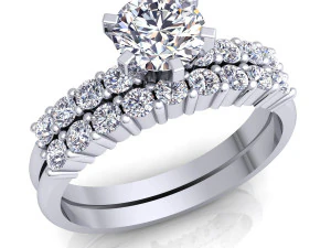 fancy wedding set ring 3D Model