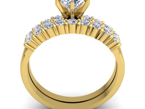 fancy wedding set ring 3Dモデル